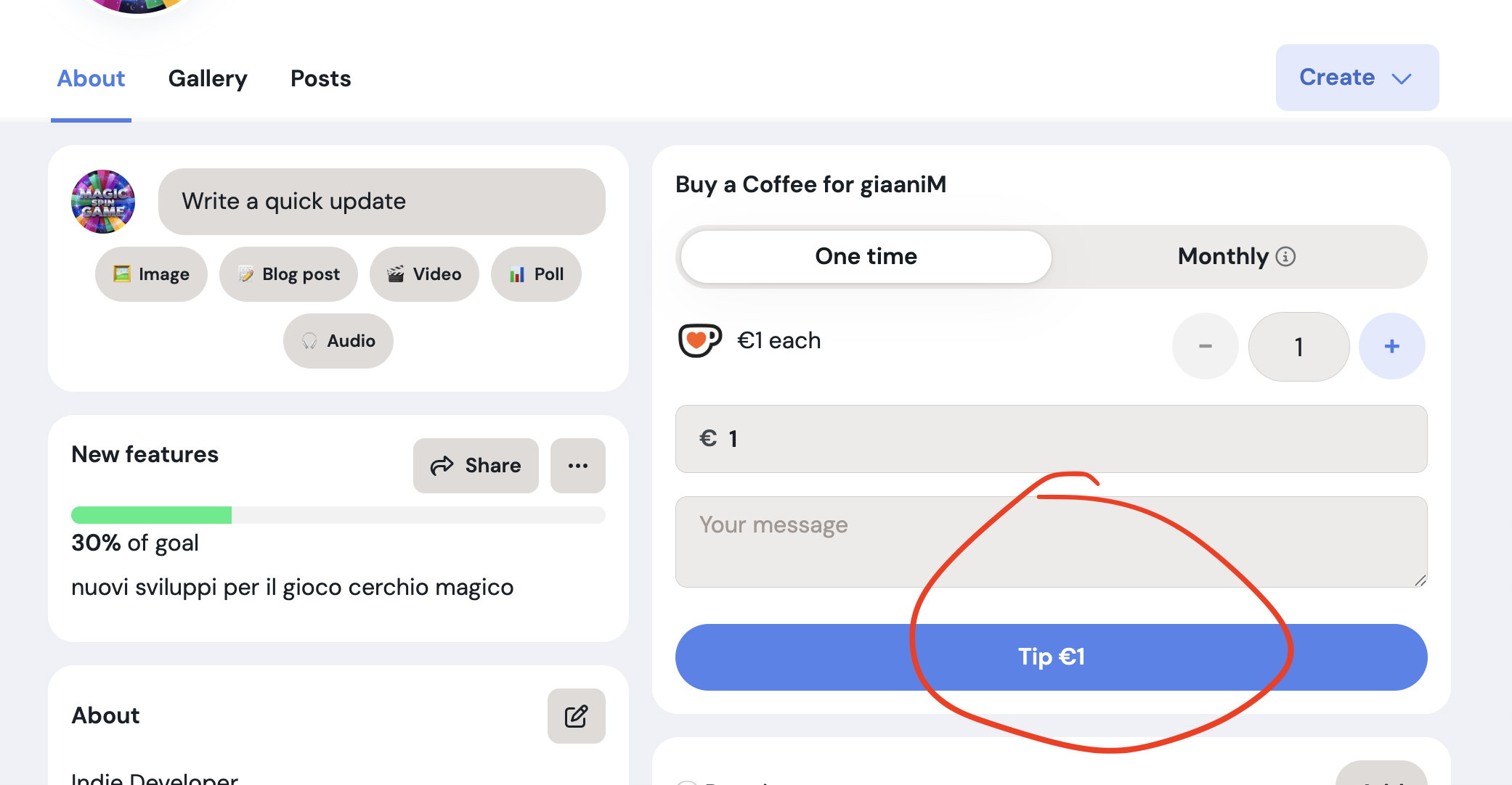 Come donare su Ko-fi
